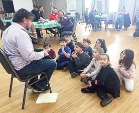 A class at Monroe Temple’s Torah School prior to the COVID-19 lockdown. Provided photo.