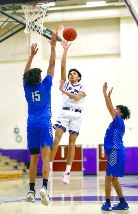 The always dangerous CJ Pearson, #24, scores in the third quarter.