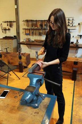 Photos provided by Dan Neville Marissa Ziesing, a metalsmith from Australia, is the Resident Artist with the Center for Metal Arts for two months.