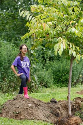 Provided photo Samantha Wilson of Harriman planted 19 trees and plants this summer as part of a &#x201c;botanical sanctuary&#x201d; to be located at the corner of River Road and Main Street.