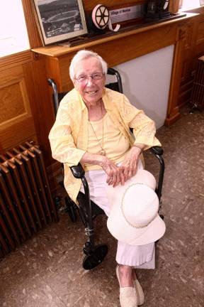 One-hundred-year Village of Monroe resident Mary Lewis attended Saturday’s anniversary celebration. Ms. Lewis recently celebrated her 100th birthday.