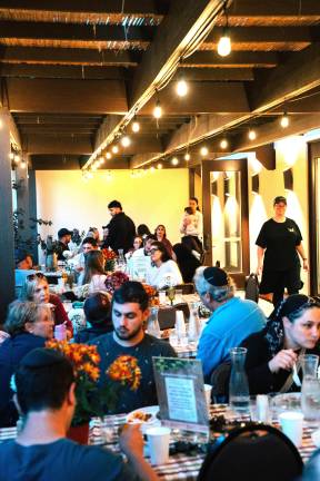 Community gathered at Chabad of Orange County’s Sukkot celebration.