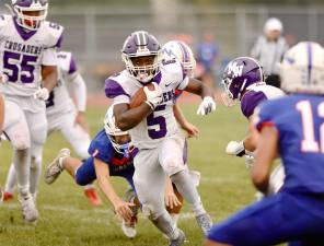 Nathaniel Coulanges scored a touchdown and had one interception on Sept. 6 in Saratoga Springs.