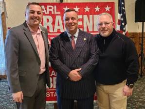 NYS Senator Mike Martucci, Assemblyman Karl Brabenec, Orange County Legislature Majority Leader Tom Faggione)