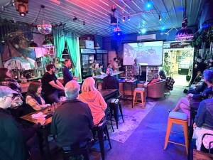 Grow Local Greenwood Lake members gather to watch “The Power of Local” at Trail’s End Taphouse.