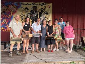 The Kitchen Garden Tour winners with Dirt mag editor Becca Tucker. Left to right: Larry Mansour, Alayna Bereziuk, Chad Pilieri of Common Ground Community Garden, Becca Tucker, Aysha Venjara, Nicole Hixon, Patrick and Skylar Moynihan. Photo: Molly Colgan