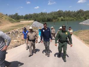 Assemblyman Colin J. Schmitt with U.S. Border Patrol and Hidalgo County Sheriff Deputies at the Rio Grande.