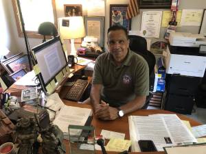 Ruben Estrada in his office.