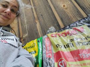 Lisa Thompson of West Milford wants to know if soil and mulch bags go with the other plastic film back to the store?