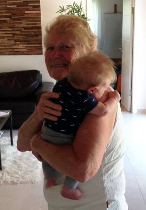 Kai Sasson with his paternal grandmother, Iris Sasson of MOnroe.