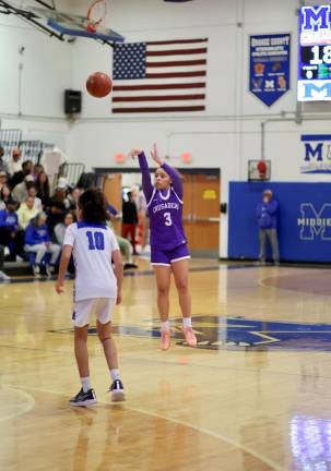 Madison Fileen, #3, one of the Crusader all-time leading scorers, will be back for her senior year.