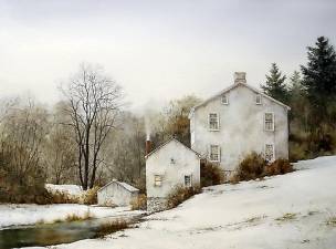 Best in show: Working Early: watercolor by Gary Eckhart of Warren, Vermont.