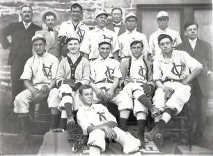 The history of baseball in Woodbury goes back at least to the early 1900s. The hamlets of Highland Mills and Central Valley each had two teams apiece into the 1930s and through the post-World War II years. This is a photo of one of the Central Valley teams from 1904.