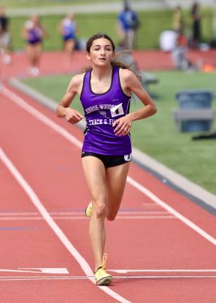 Molly Connolly set a meet record in the 100 meter dash with a time of 12.23.