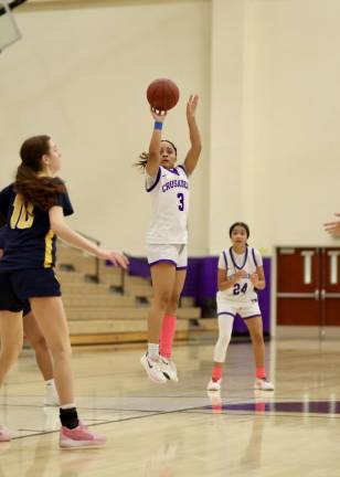 Madison Fileen got the Crusaders’ offense going in the second half.