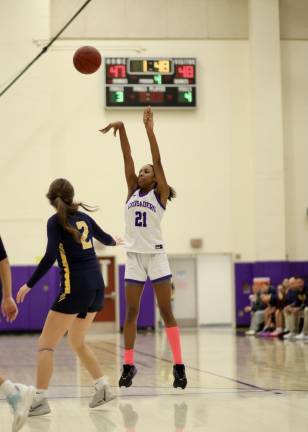 Zoe Hudson, #21, scored 10 points in the game.