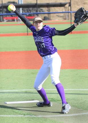 Photos by William Dimmit Samantha Ryan (#17) picked up the opening day victory for the Crusaders.