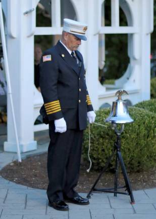 The bell tolls: Among the 44 Orange County residents who died on Sept. 11, 2001, were Michael E. Asher, Monroe; Matthew E. Barnes, FDNY, Monroe; Kenneth J. Marino, FDNY, Monroe; Lynne I. Morris, Monroe; Lt. Glenn C. Perry, FDNY, Monroe; Thomas Dowd, Harriman; Edward Mazzella Jr., Monroe; and Martin M. Wortley, Harriman.