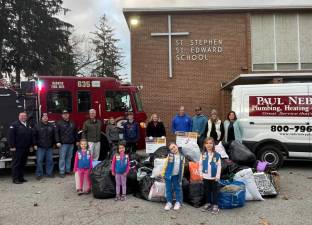 Warwick Rotarians collected and donated more than 400 coats in November for the Catholic Charities organization. The 2021 Warwick Valley Rotary Club Coat Drive was chaired by Jennifer Hughes and Joyce Perron, with assistance from the Warwick Fire Department, Edenville Deli, Girl Scout Troop 407 and the Middle School Mileage Club, headed by Hunter Stuart. Drop off points supporting this year’s effort included Leo Kaytes Ford, Key Bank in Warwick, Paul Nebrasky Plumbing and Heating, Warwick Valley Middle School, Sanfordville Elementary School, Lynch Wealth Strategies and Keller Williams Real Estate. The co-chairs thanked residents who participated: “It was a true sharing project and efforts like this make Warwick a better community.” Provided photo.