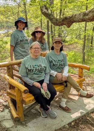 Volunteers from Garden Club of Orange and Dutchess Counties: Standing L-R: Eli Hart and Terryanne Gmelch. Seated: Susan Christensen and Michele Lindsay.