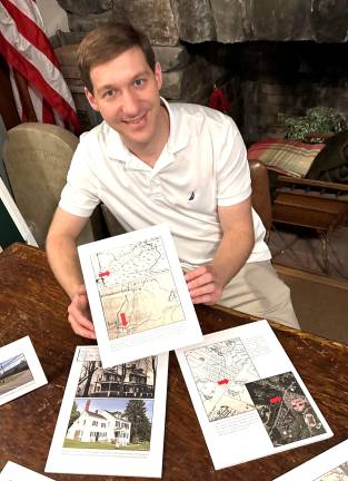 Alex Prizgintas, President of the Woodbury Historical Society and Town of Woodbury and Tuxedo Historian, shares early maps and pictures of Revolutionary-War sites in the Town of Woodbury.