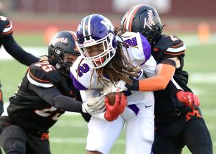 Braylon Shillingford set up a Crusader touchdown with this effort in the second quarter.