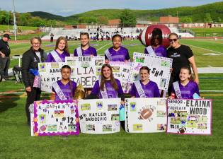 Before the game the Crusaders honored the Seniors on this years team.
