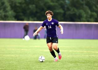 Co-captain,#14 Jayden Scamraone has helped the Crusaders record three straight shutouts.
