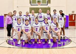 The Monroe-Woodbury Crusaders girls JV basketball team.