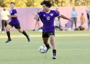 Logan Yamamoto, #10, scored the Crusaders only goal of the game