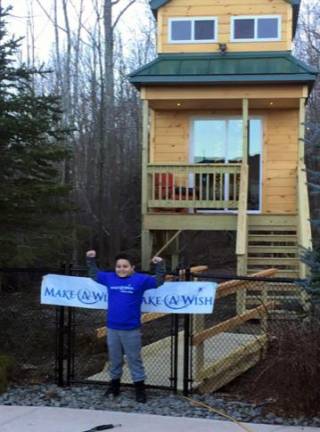 Anthony’s mother, Christine Scancarello: As hard as it was to endure, we knew we had to give back to the community, which was so good to us, and to Make-A-Wish, which gave Anthony an incredible tree house.”