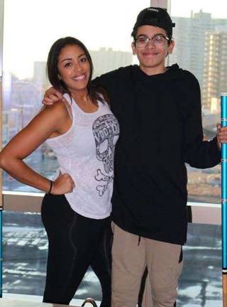 Pablo Quinones III with his sister Jewel. She originated the name of his organization, Bella Notte.