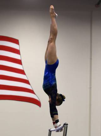 Alisa Sheremeta of Bloomingburg competed at Level 10 at the Orange County Sports Club in Florida.