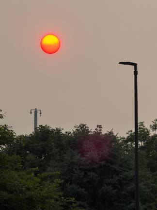 A photo taken around 8:30 p.m. in Woodbury on Thursday, July 16. Photo: Susan Vrana