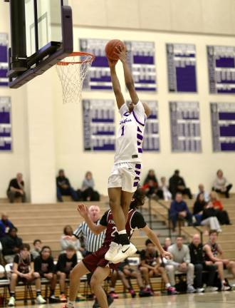 Kristopher Bjaelker brought the fans to their feet with this dunk in the first half against Kingston.