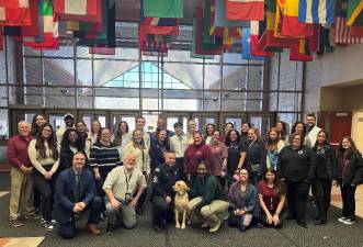 The Monroe-Woodbury Community Coalition, the grassroots, volunteer organization focused on improving health and wellness through a community-based approach, partnered with Monroe-Woodbury High School on Friday, March 21, for a day of workshops. Photo provided by the Town of Monroe.