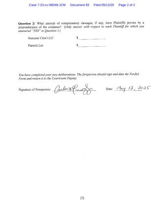 Town not liable for damages
