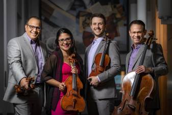 Latin American music meets the classical when the Dalí Quartet performs April 25 in Newburgh. Provided photo.