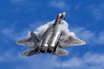 The 2025 New York Airshow’s popular “Wings for a Cause” program provides civic organizations and nonprofits with opportunities to earn donations in exchange for volunteer service. The Air Force F-22 Raptor (pictured) and other modern military aircraft will be featured during the show Aug 23-24 show.