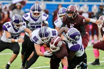 The Crusader defense swarmed to the ball all day to earn their first shutout of the season.