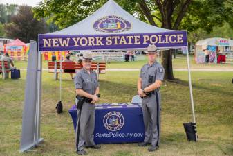 New York State Police had a recruiting tent at the 2025 New Jersey State Fair-Sussex County Farm and Horse Show. Photo: Maebel Van Ek Photography