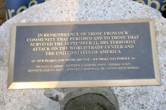 The 911 Memorial at the Mill Ponds in Monroe. Photos by William Dimmit.