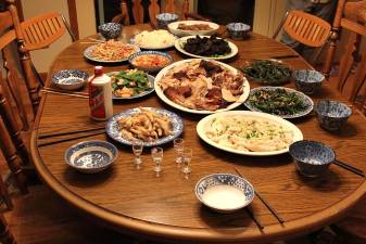 Area food distribution for holiday ingredients, meals