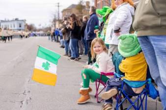 A sea of Green and “Gold” lined the streets at the Mid-Hudson St. Patrick’s Day Parade in Goshen, NY, on March 12, 2023.
