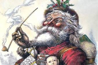 Santa by Thomas Nast circa 1881.
