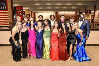 Monroe-Woodbury seniors pose in the Great Hall.