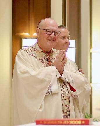 The Archbishop celebrated Mass at Sacred Heart Church in Monday last Sunday evening.