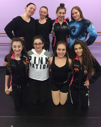 The Junior B I Company team danced to &quot;Feel it Still.&quot; Back row Madison Kasch, left, Hayleigh Healy, Alexa Spagna and Isabella Tondo, Front row: Adrianna Lulgjuraj, left, Leah Buonamano, Isabella Leeder and Briana Caceres. Stephanie Breen and Olivia Lottito also are members of the company.