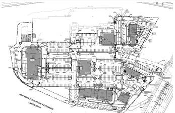 A site plan for Shops at Woodbury.
