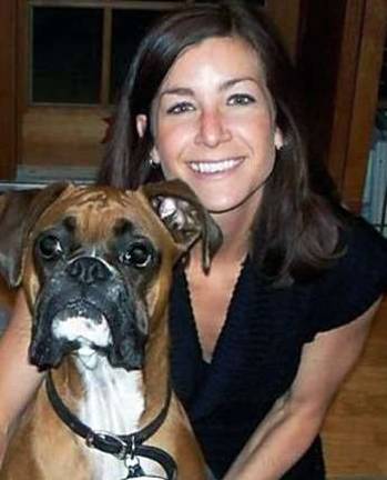 Highland Mills resident Renee Pearce and her dog, Auggie.